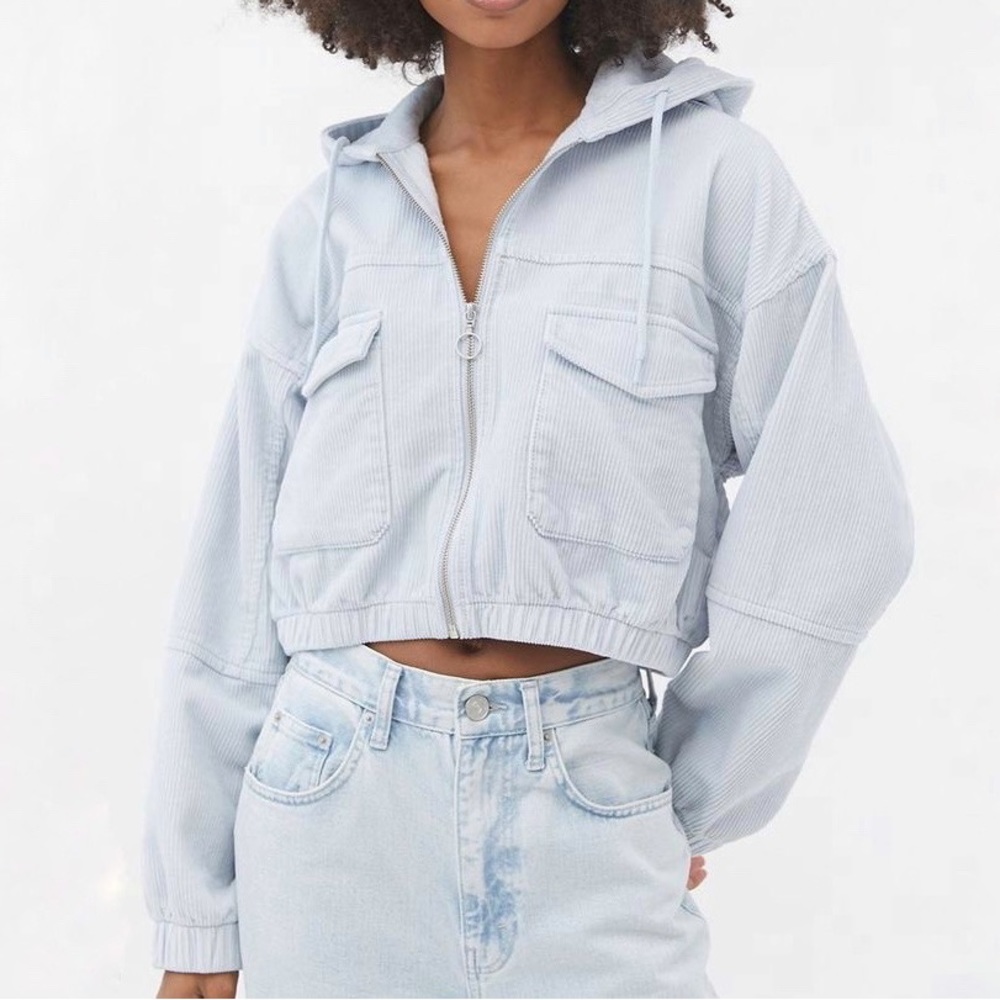 BDG Cotton Corduroy Patch Pocket Cropped Jacket